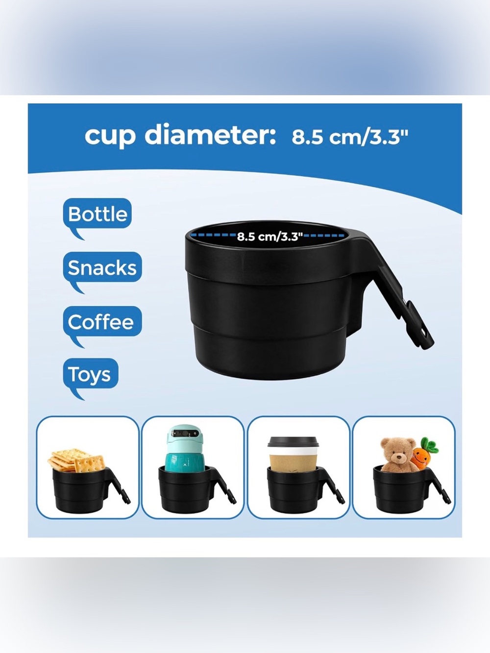 Diono XL Car Seat Cup Holders for Radian & Everett Car Seats